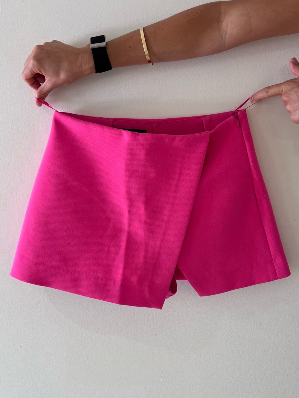 Zara Bright Hot Pink Wrap Skort
